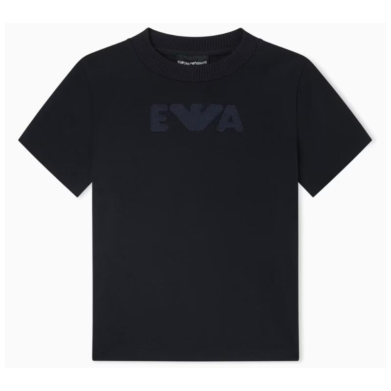 Armani Baby - Boys Logo Short Sleeve Tshirt, Navy Image 1