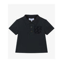 Armani Baby - Boys Short Sleeve Polo Print Pocket Navy Image 1