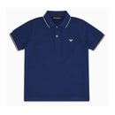 Armani Baby Boys Short Sleeve Polo Shirt, Chambray Image 1