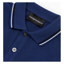 Armani Baby Boys Short Sleeve Polo Shirt, Chambray Image 2