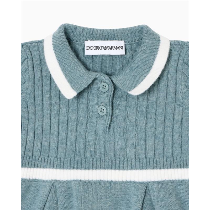 Armani Baby - Girl Short Sleeve Collared Dress, Burnish Image 2