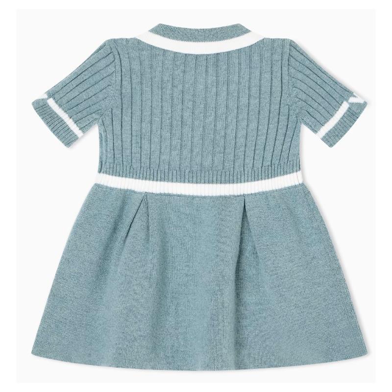 Armani Baby - Girl Short Sleeve Collared Dress, Burnish Image 3