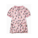 Armani - Baby Girl Short Sleeve Printed Dress, Pink Logo Image 3