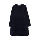 Armani Baby - Girls Long Sleeve Ruffle Dress, Navy Image 1