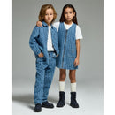 Armani Baby - Girls Print Denim Jersey Dress With All-Over Logo Blue Image 4
