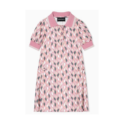 Armani Baby - Girls Short Sleeve Collared Dress, Pink Image 1