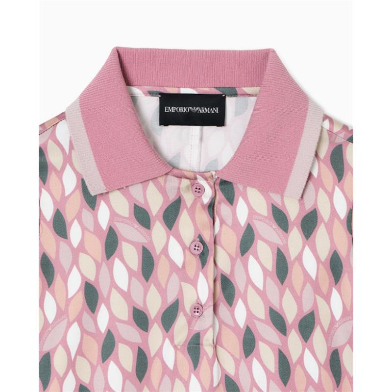 Armani Baby - Girls Short Sleeve Collared Dress, Pink Image 2