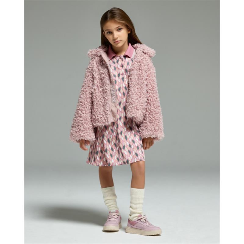 Armani Baby - Girls Short Sleeve Collared Dress, Pink Image 4