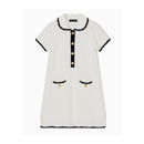 Armani Girls Collared Dress, White Image 1