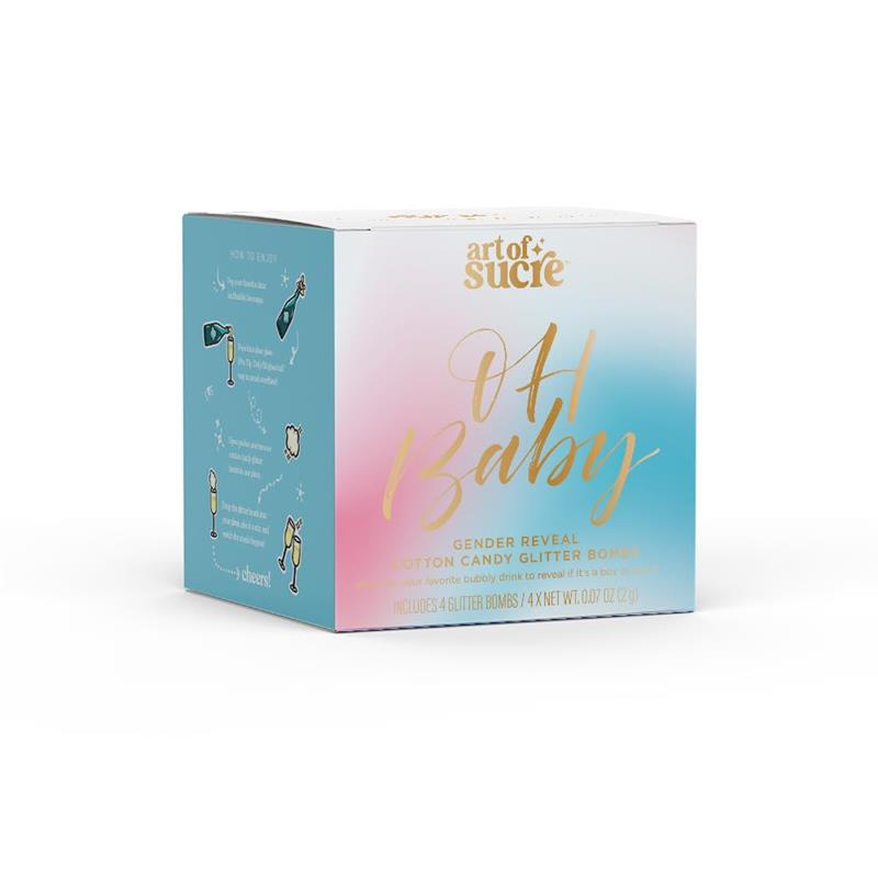 Art Of Sucre Pink Gender Reveal Cotton Candy Drink Glitter Bombs Image 3