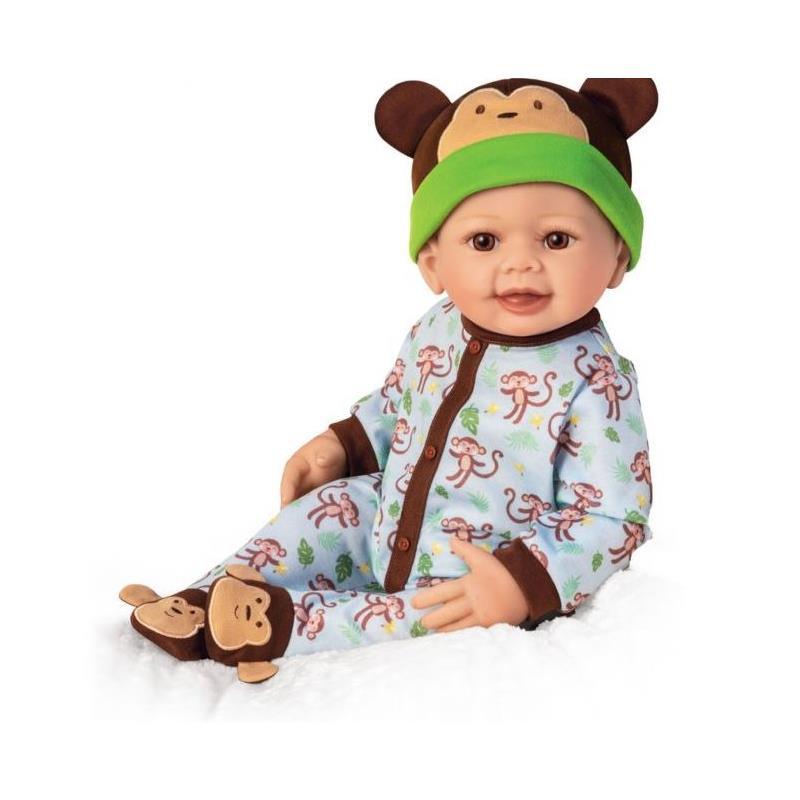 Ashton Drake - Baby Boy Lucas Monkey Themed Lifelike Baby Image 11