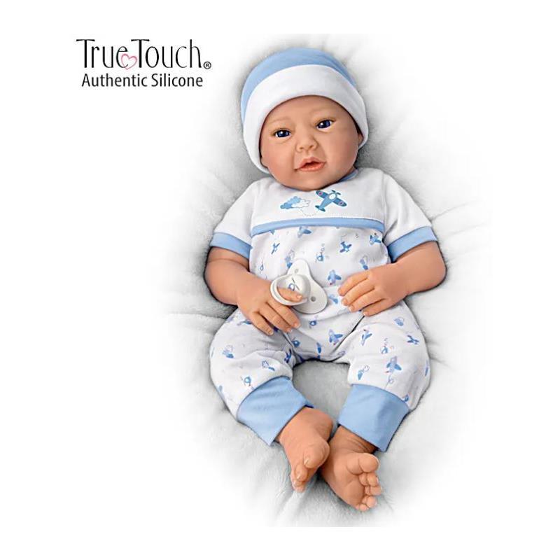 Ashton Drake - New To The Crew TrueTouch Authentic Silicone Baby Boy Doll Image 1
