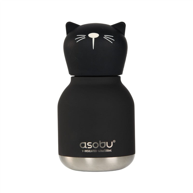 Asobu - Stainless Steel Bottle Silicone Head Mini Kitty Bestie Image 2