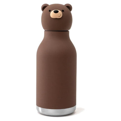 Asobu - Stainless Steel Bottle Silicone Head Brown Bear  Image 1