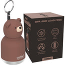 Asobu - Stainless Steel Bottle Silicone Head Mini Brown Bear Image 1