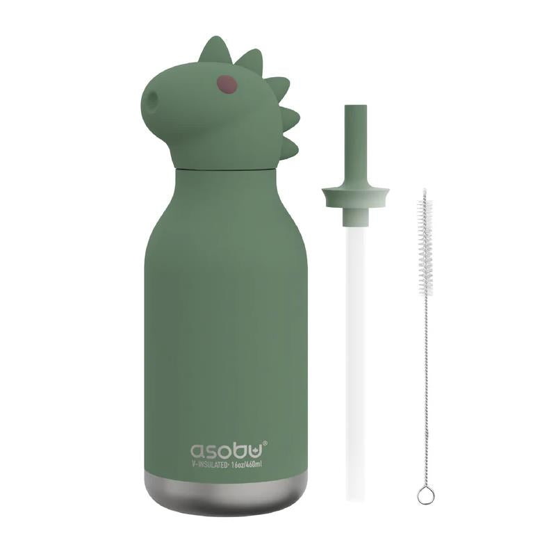 Asobu - Stainless Steel Bottle Silicone Head Dinosaur Image 3