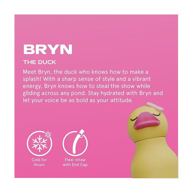 Asobu Stainless Steel Water Bottle with Silicone Ducky Head Image 2