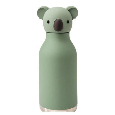 Asobu Stainless Steel Bottle Silicone Head Koala, Green Image 1