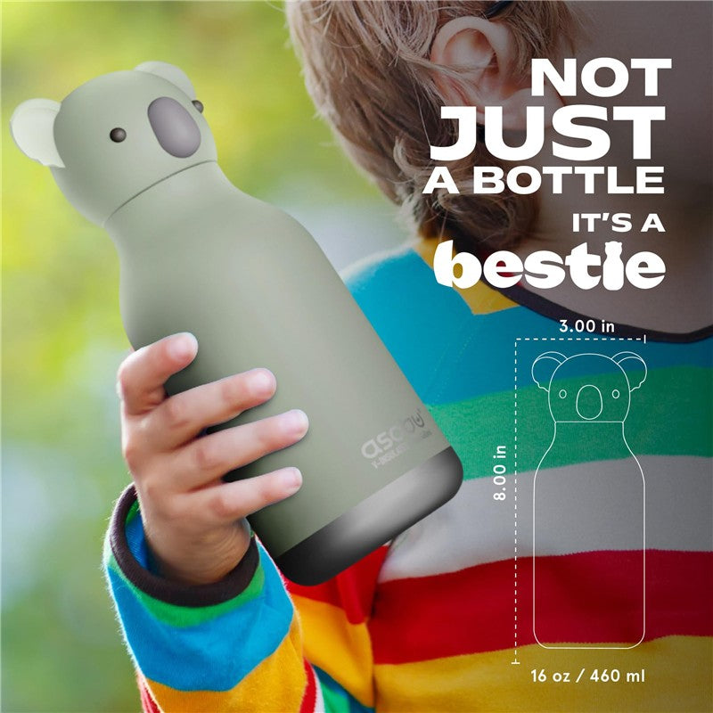 Asobu Stainless Steel Bottle Silicone Head Koala - Green Image 5