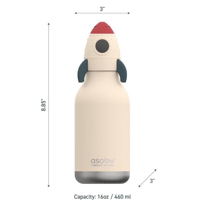 Asobu - Stainless Steel Bottle Silicone Head Rocket Chekers Image 5