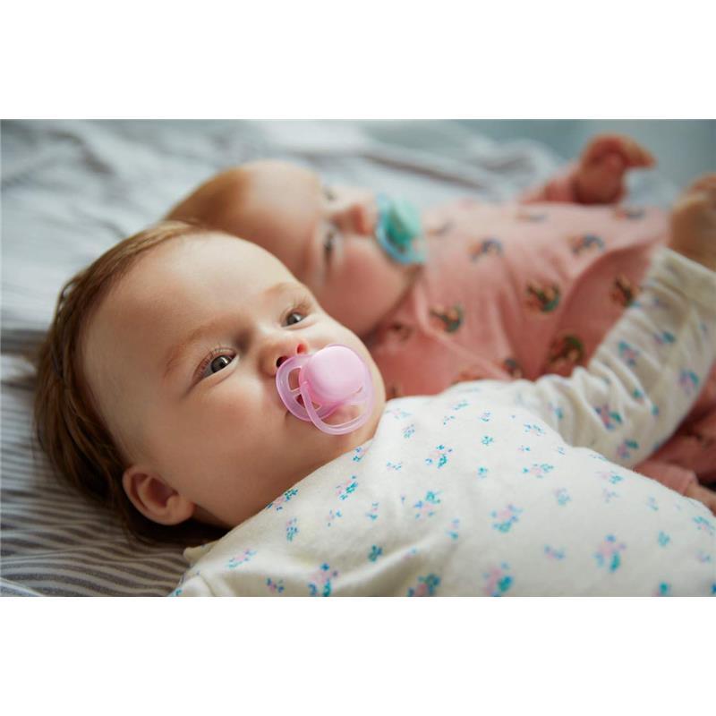 Avent 2-Pack New Ultra Air Pacifier 0-6M - Pink/Peach Image 11