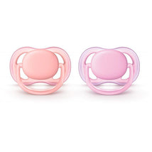 Avent 2-Pack New Ultra Air Pacifier 0-6M - Pink/Peach Image 1