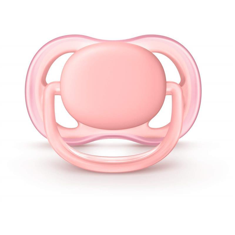Avent 2-Pack New Ultra Air Pacifier 0-6M - Pink/Peach Image 5