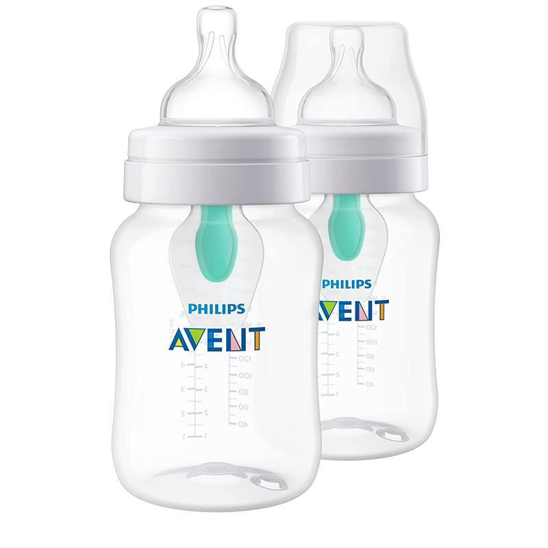 Avent - 2Pk Anti-Colic Baby Bottle With Airfree Vent, 9Oz, Clear Image 1