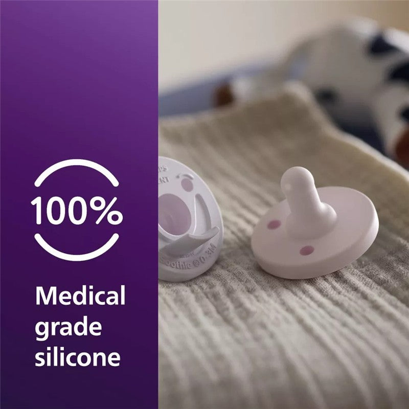 Avent 2Pk Soothie Pacifier Fresh Lilac & Pastel Pink Image 5