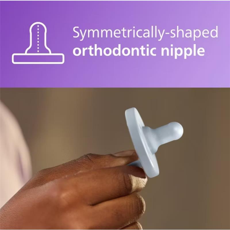 Avent 2Pk Soothie 3-18 Months, Sky Blue/Light Blue Image 5