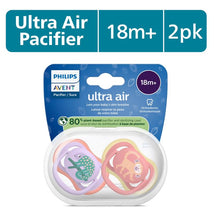 Avent 2Pk Ultra Air Pacifier 18M+, Chameleon/Monkey Image 2