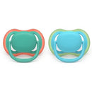 Avent 2Pk Ultra Air Pacifier 6-18M, Jade/Tender Aqua Image 1