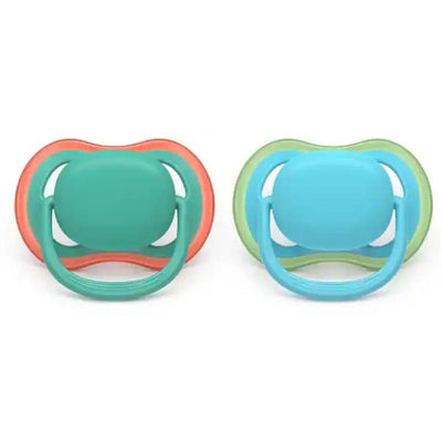 Avent 2Pk Ultra Air Pacifier 6-18M, Jade/Tender Aqua Image 1