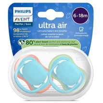 Avent 2Pk Ultra Air Pacifier 6-18M, Jade/Tender Aqua Image 2