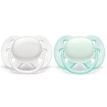 Avent - 2Pk Ultra Soft Pacifier Arctic White & Green, 0/6M Image 1