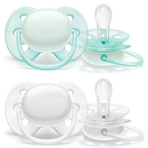 Avent - 2Pk Ultra Soft Pacifier Arctic White & Green, 0/6M Image 2