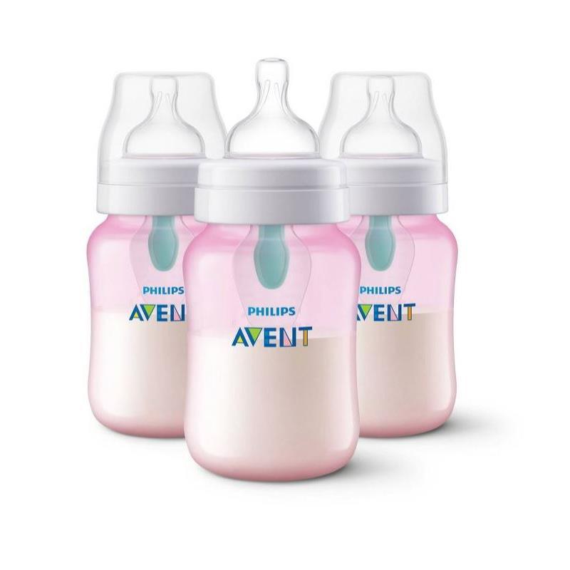 Avent - 3Pk Anti-Colic Bottle With Airfree Vent, 9Oz, Pink Image 2