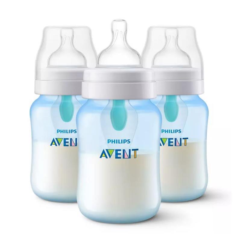 Avent - 3Pk Anti-Colic Bottle With Airfree Vent, 9Oz, Blue Image 1