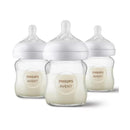 Avent - 3Pk Glass Natural Baby Bottle With Natural Response Nipple, 4Oz Image 1