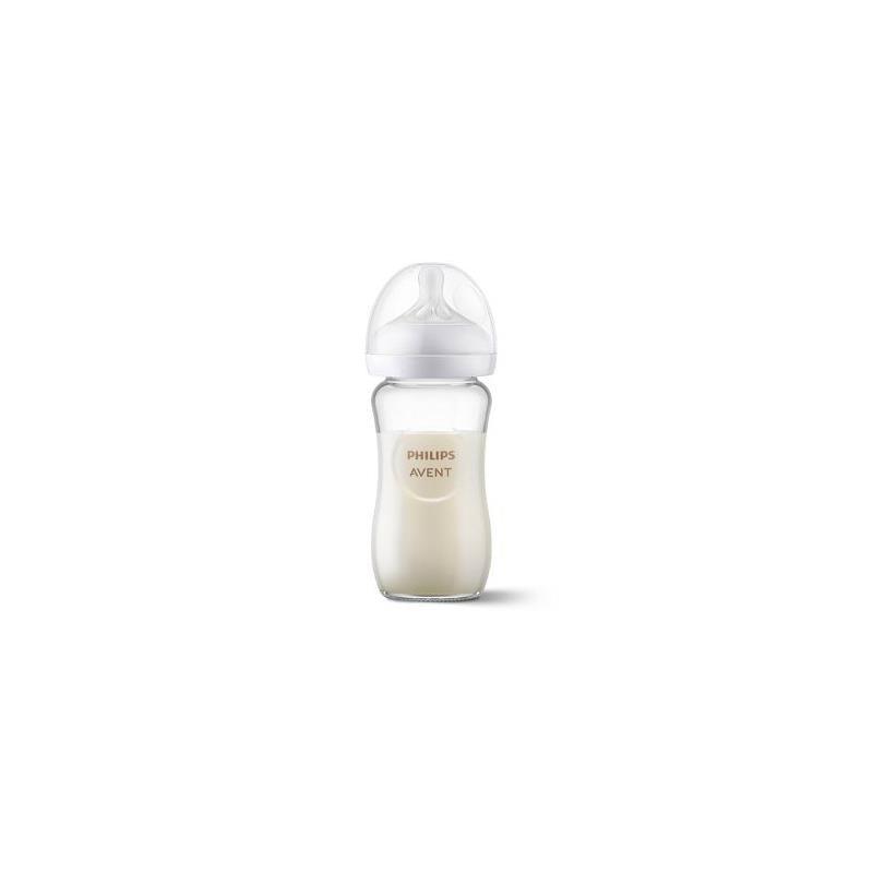 Avent - 3Pk Glass Natural Baby Bottle With Natural Response Nipple, 8Oz Image 3
