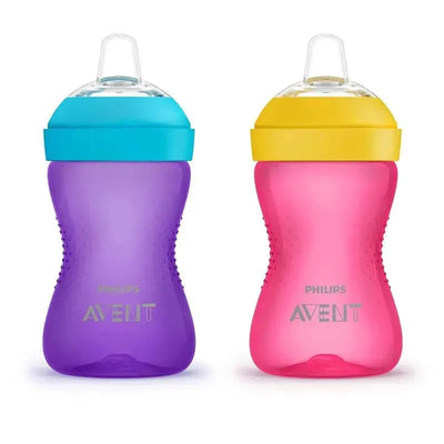 Avent - 2Pk My Grippy Spout Cup, Pink/Purple, 10Oz Image 1