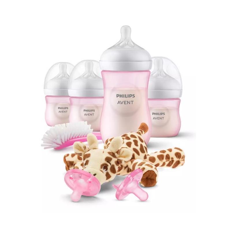 Avent - Natural Baby Bottle Pink Baby Gift Set With Snuggle Image 1