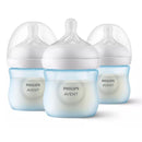 Avent - 3Pk Natural Baby Bottle With Natural Response Nipple, Blue, 4Oz Image 1