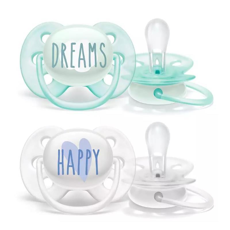 Avent - 2Pk Ultra Soft Pacifier, 0/6M, Mixed Colors Image 4