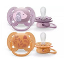 Avent - Ultra Soft Pacifier Orange & Lavander 6/18M Image 2