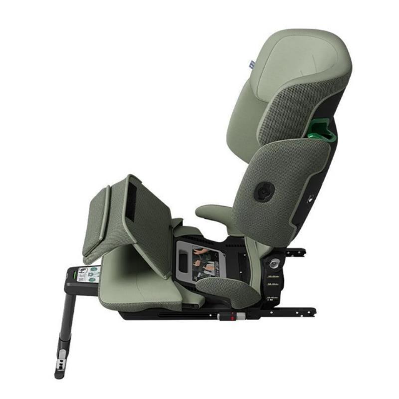 Axkid UP High Back Belt Positioning Booster Car Seat, Nordic Bloom Green Image 5