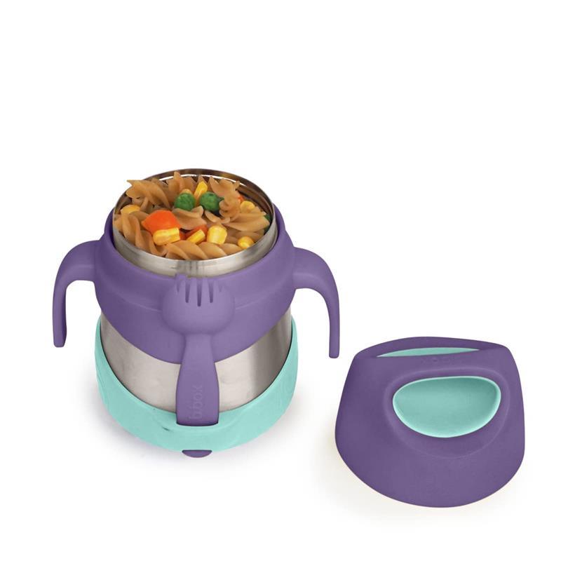 B.box - Lilac Pop Insulated Food Jar with Spork Image 2