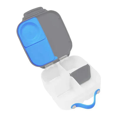 Mini Lunchbox in Blue Slate with multiple compartments and a secure closure, ideal for packing snacks and meals.