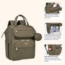 BabbleRoo - Diaper Bag, Army Green, Laptop Backpack Image 3