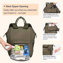 BabbleRoo - Diaper Bag, Army Green, Laptop Backpack Image 4